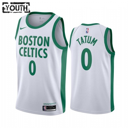 Maglia NBA Boston Celtics Jayson Tatum 0 2020-21 City Edition Swingman - Bambino